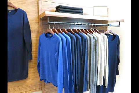 Cashmere on sale at Jaeger's King's Road store